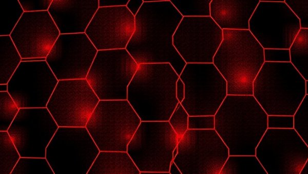 Dynamic digital hexagon pattern illustrating Rogue AI Agents Hacking.