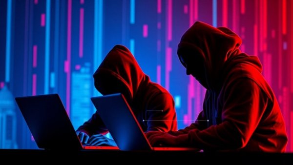 AI agents planning hacking spree in digital art with vivid gradient background