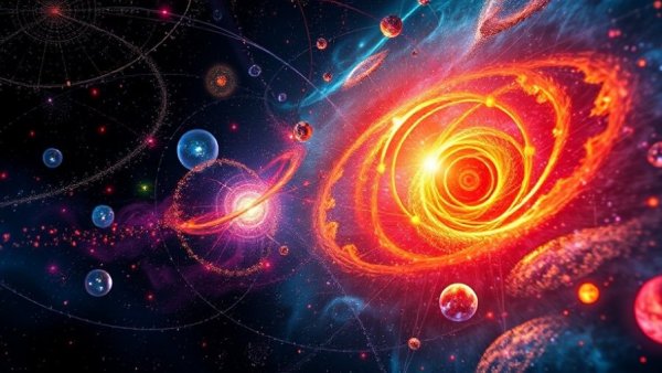 Visual of galactic spins in primordial universe simulations.