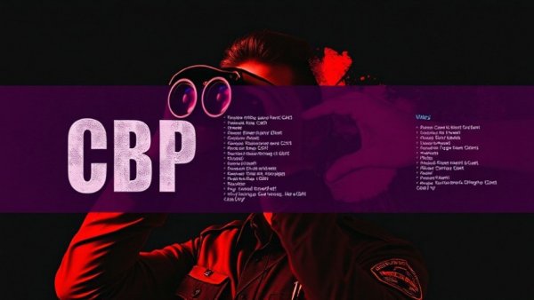 Abstract collage with CBP agent illustrating data misuse theme