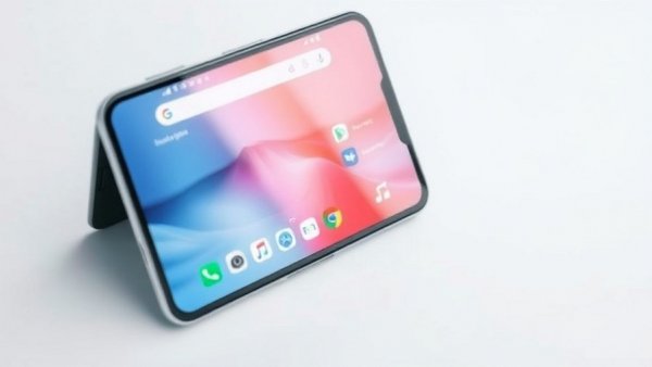 Modern foldable smartphone displaying apps, related to iPhone Fold Price.
