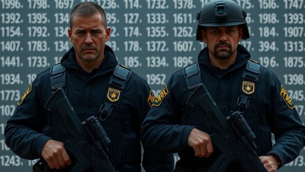 Privacy violations in immigration enforcement depicted with border patrol and digital overlays.