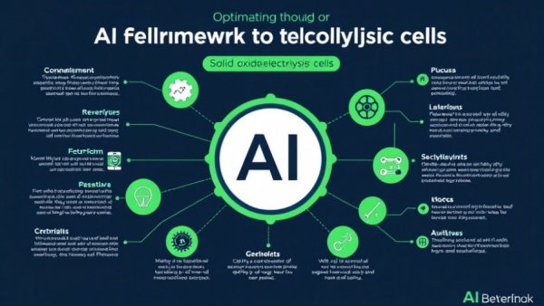 Infographic on AI framework for solid oxide electrolysis cells optimization