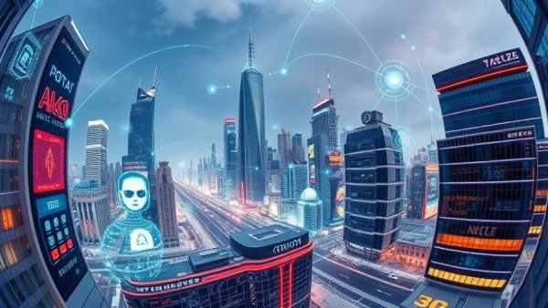 7G AI-powered wireless networks in a futuristic cityscape