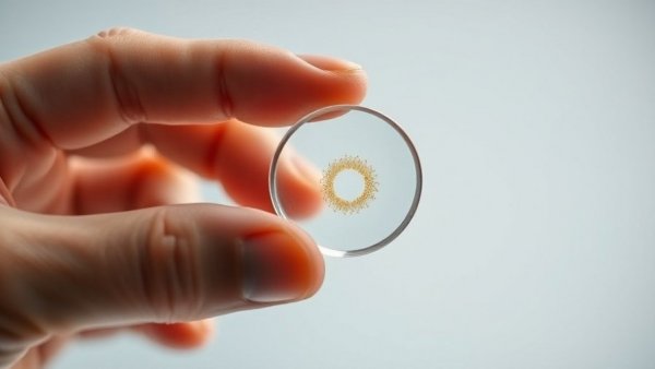 Close-up view of biofilm research sample slide in hand.