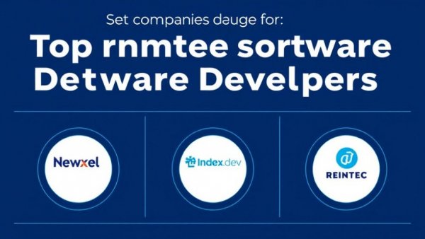 Top 10 companies for hiring remote software developers infographic.
