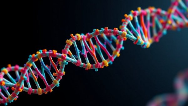 3D model of RNA strands illustrating heat-resistant RNA vaccines