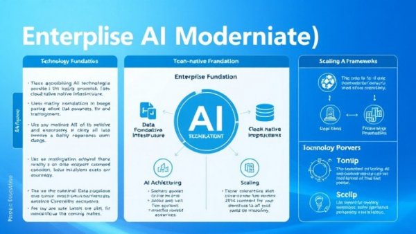 Infographic on Enterprise AI Modernization strategies and foundations.
