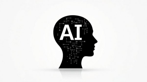 Silhouette of AI head, visualizing catastrophic AI risk.