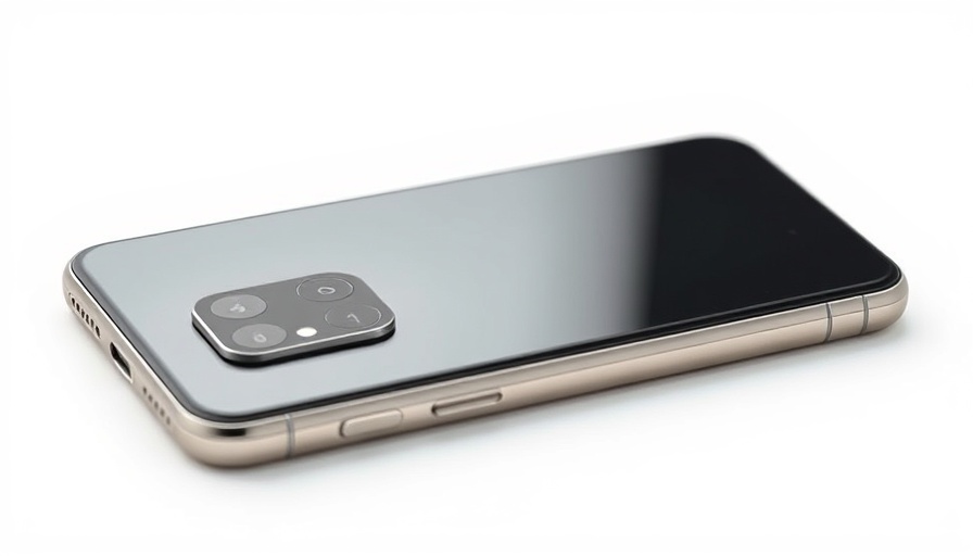 Sleek iPhone 13 angled view showcasing design and camera setup.