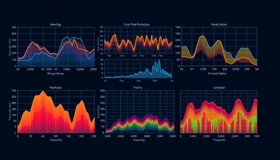 Graphs illustrating artificial intelligence data analysis.