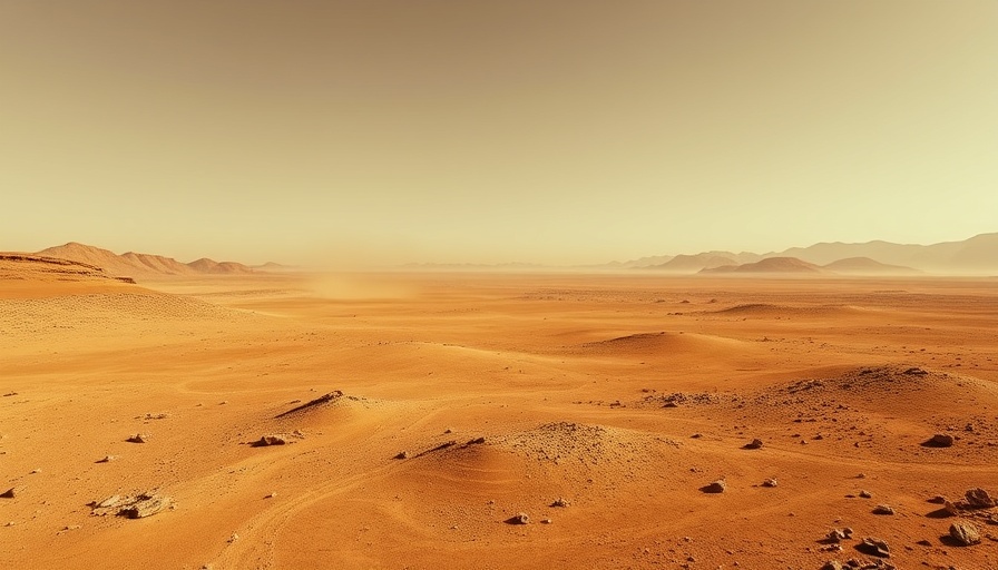 Mars rover discovery on expansive Martian landscape.
