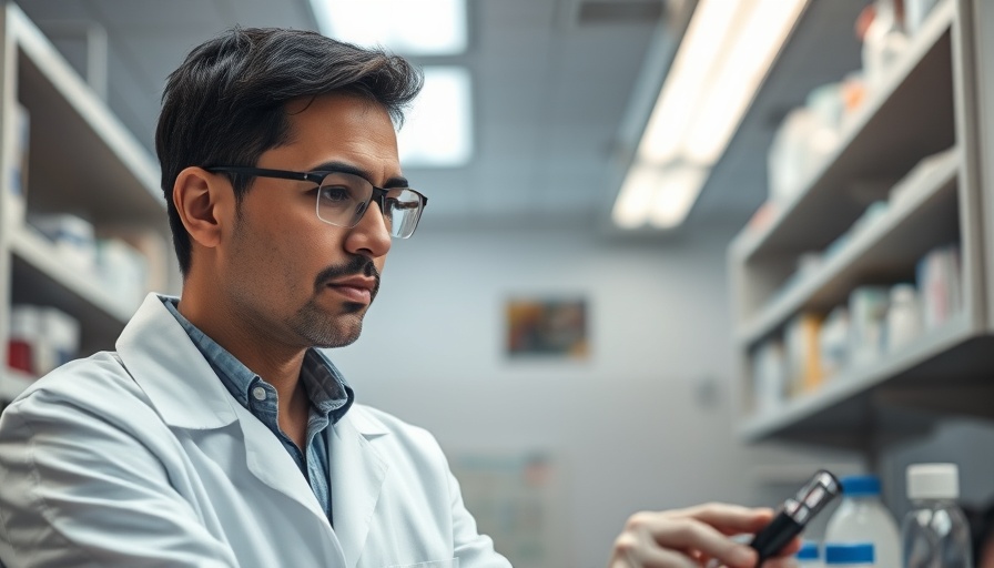 Scientist researching biodegradable plastic from food waste in a lab.