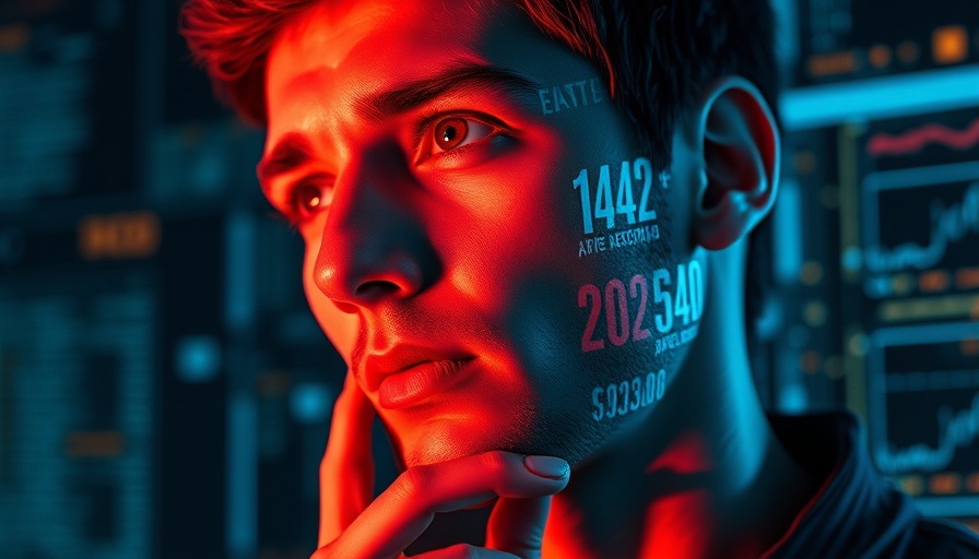 Abstract portrait highlighting responsible AI use with digital data.
