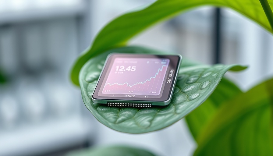 Minimally invasive sensor for plant stress monitoring with digital device.