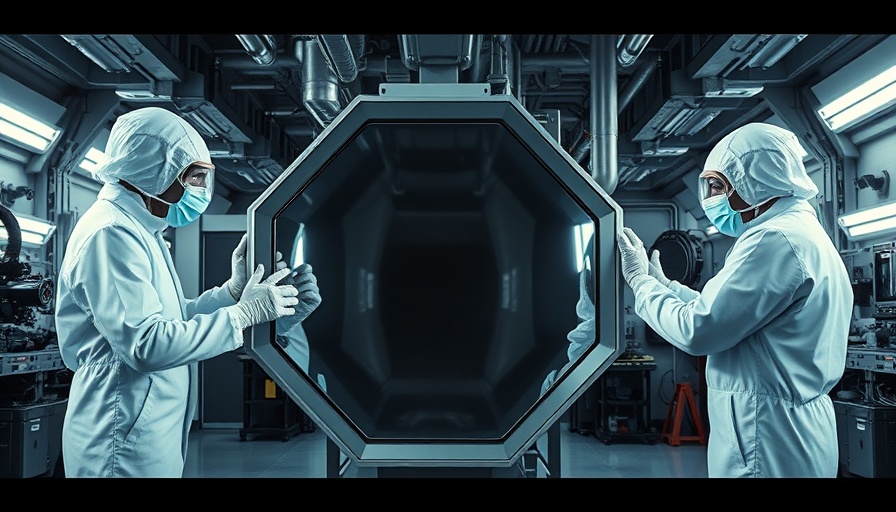 Scientists with James Webb Space Telescope mirror panels in laboratory.