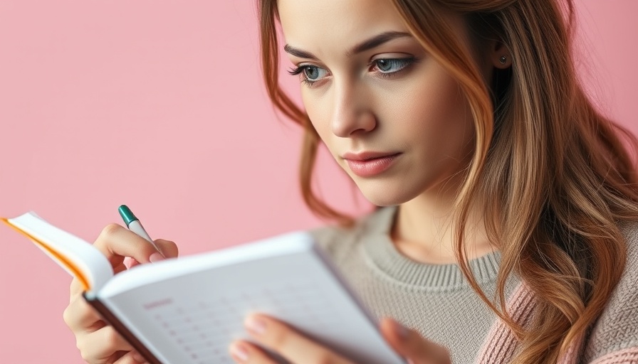 Young woman tracking periods, highlighting irregular periods warning signs.