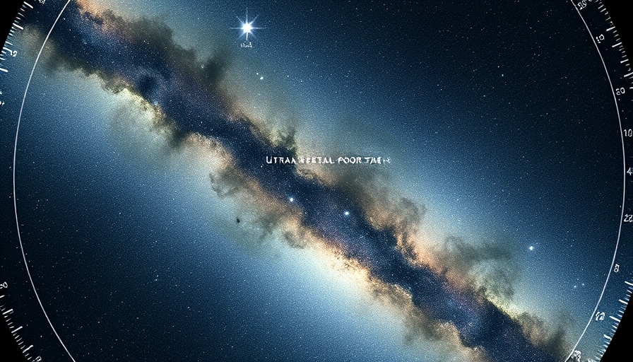 Astronomical map showing ultra-metal-poor star in Milky Way.