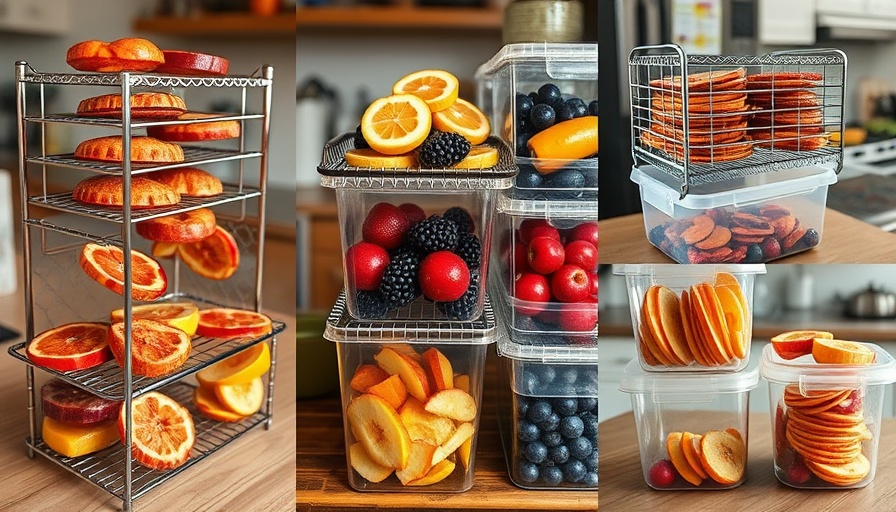 Homemade methods to dehydrate fruit without heat in a collage.