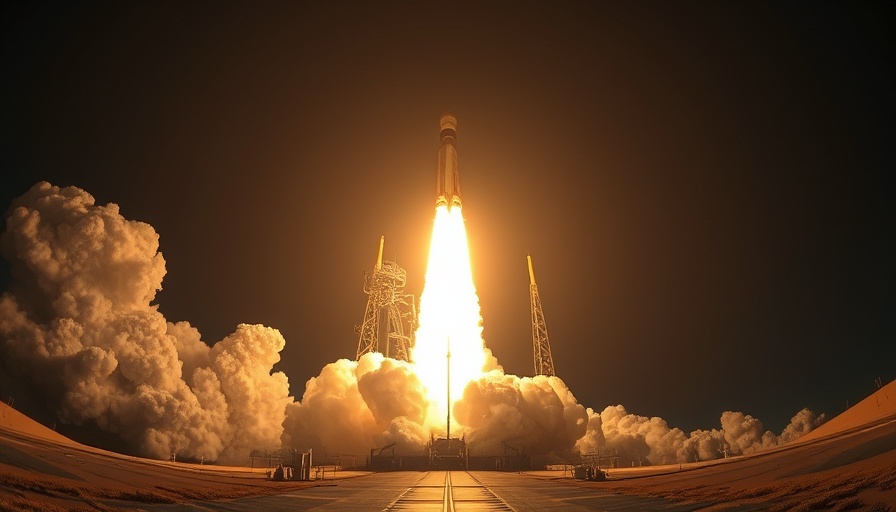 SpaceX rocket launch with intense flames and dark space sky.