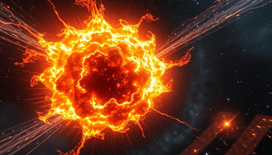 Dynamic cosmic scene of supernova triggered by black hole.