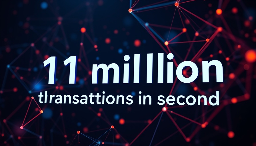 Abstract blockchain concept with bold transaction claim.