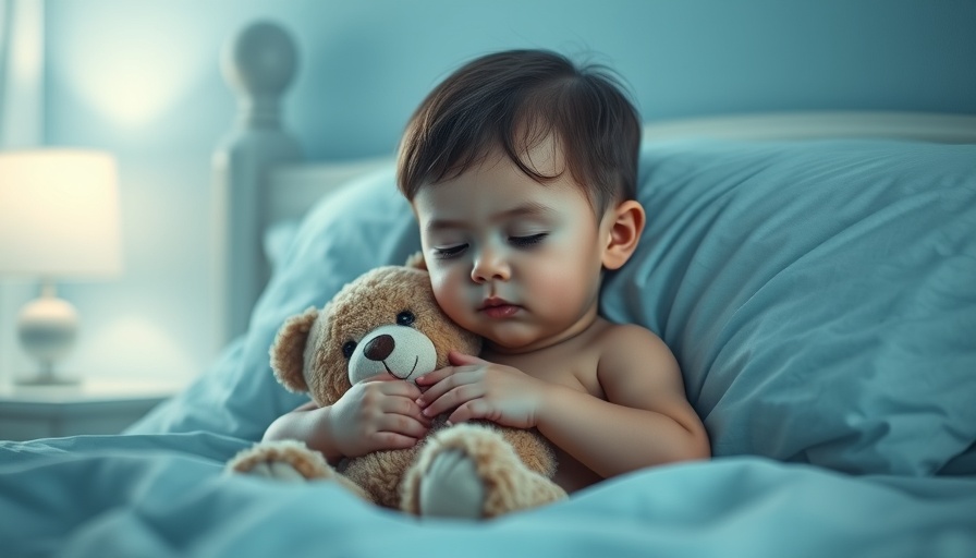Young child awake in bed, illustrating sleep fragmentation quality of life.
