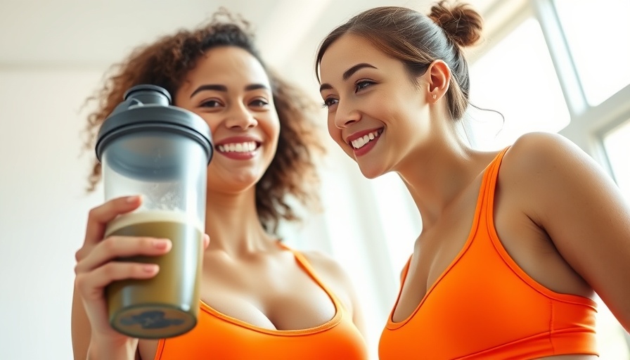 Young woman using low-carb, sugar-free protein powders in a bright room.