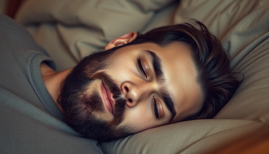 Calm man sleeping peacefully, highlighting sleep and recovery.