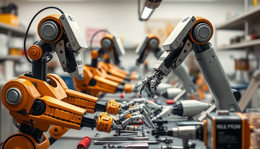 Robots learning to use tools in a lab with labeled methods.