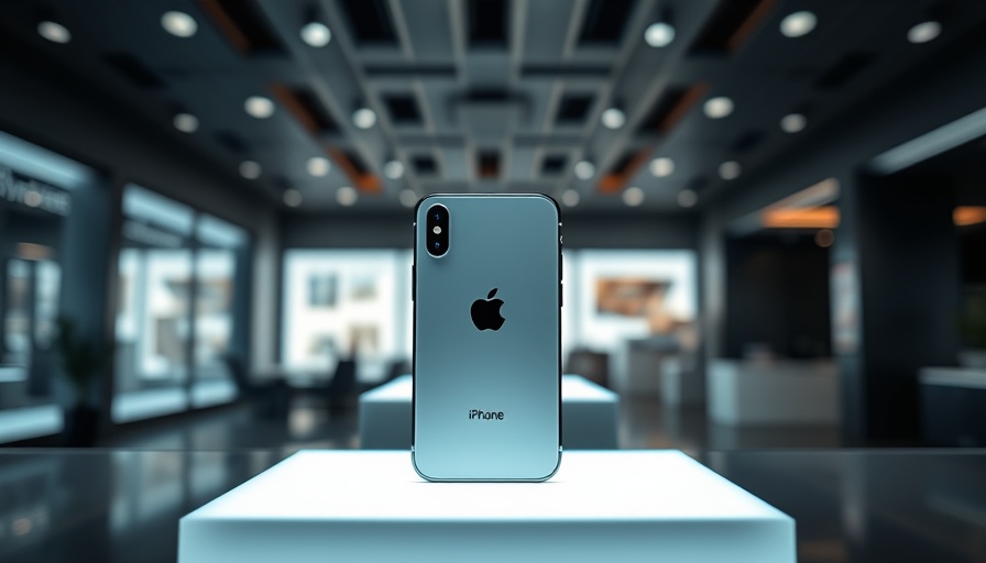 New Apple iPhone with vibrant display at showroom for iPhone 17 release date.