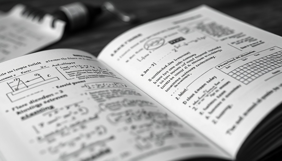 Notebook with mathematical equations depicting AI performance in real life.