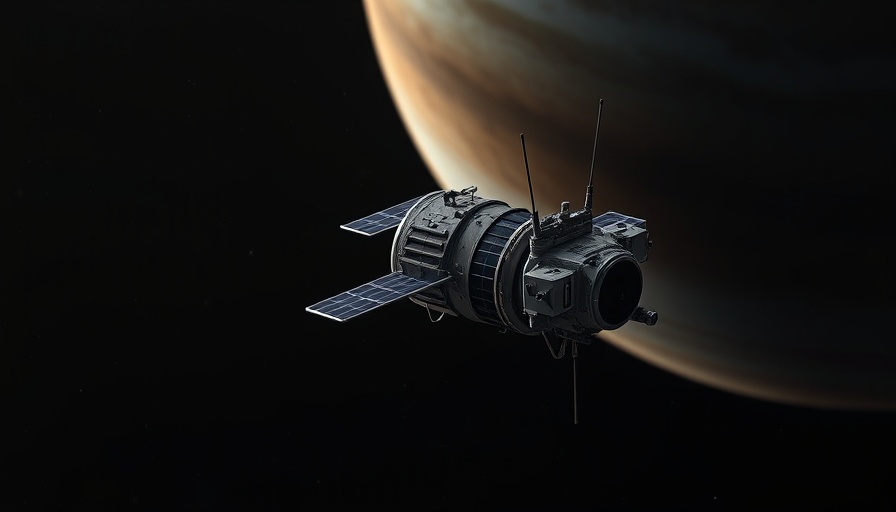 JUICE Jupiter probe in space, communicating with the planet.