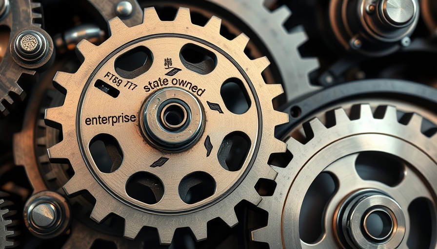 Gears symbolizing government investment in tech companies.