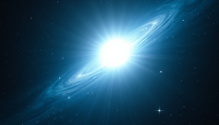 Bright white dwarf star in cosmic space scene.