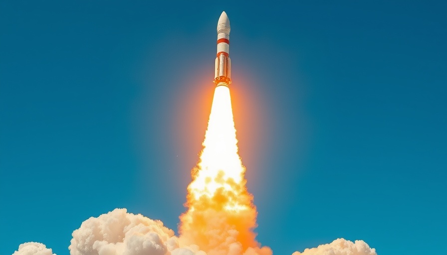 Rocket launch signifying Elon Musk Mars colonization.
