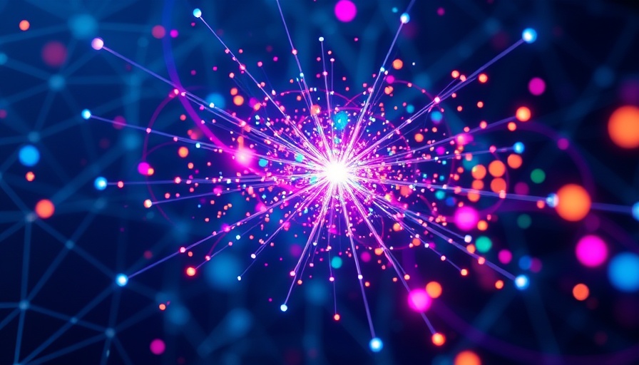 Quantum particles dispersing colorful light in digital space