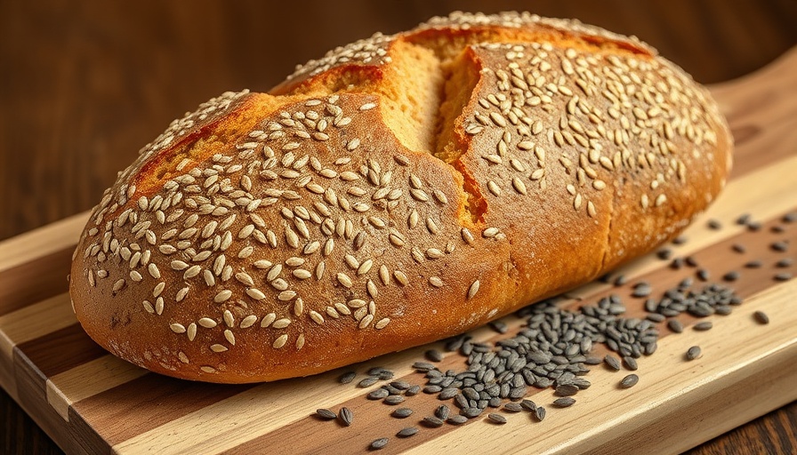 Whole grain bread for healthier French toast with seeds.