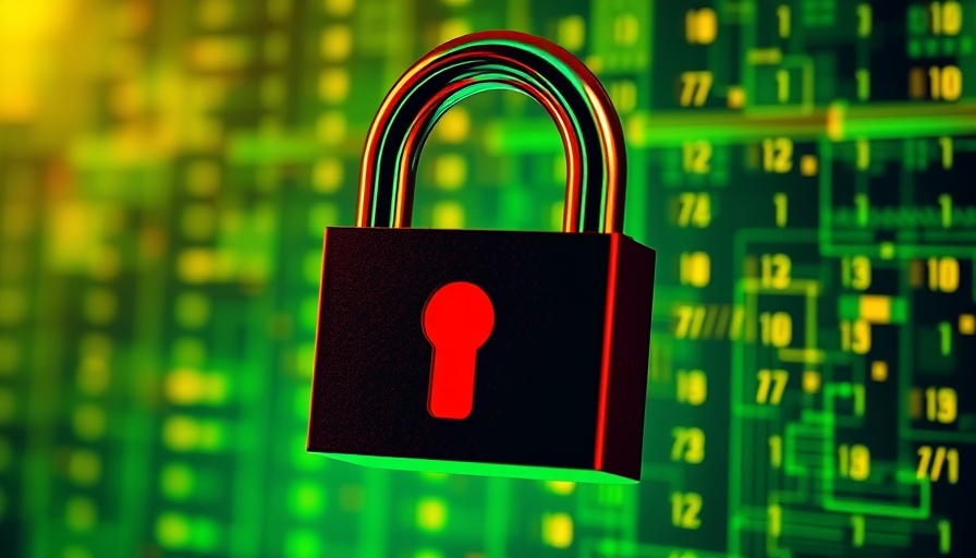 Abstract padlock and key in green checkered background, passkeys cybersecurity theme.