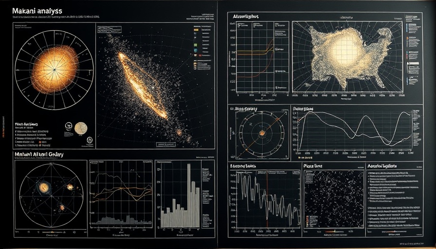 Makani galaxy space dust discovery analysis charts with data graphs.