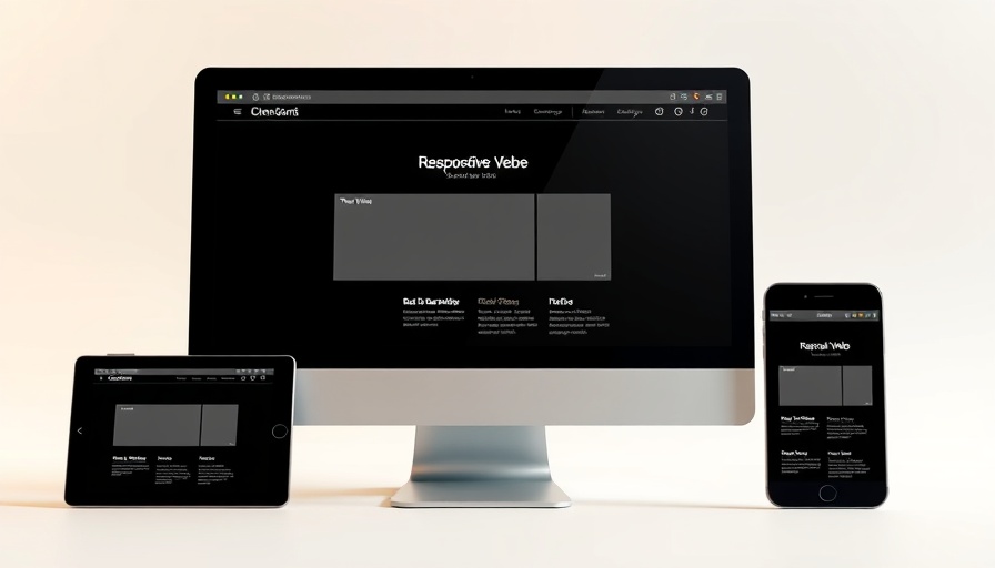 Responsive web design illustration with various devices.
