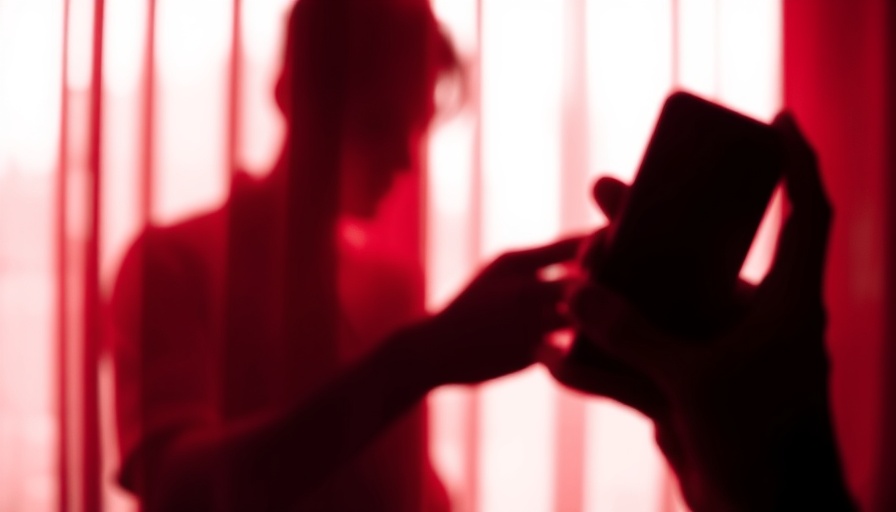 Abstract silhouette through window illustrating automated sextortion malware.