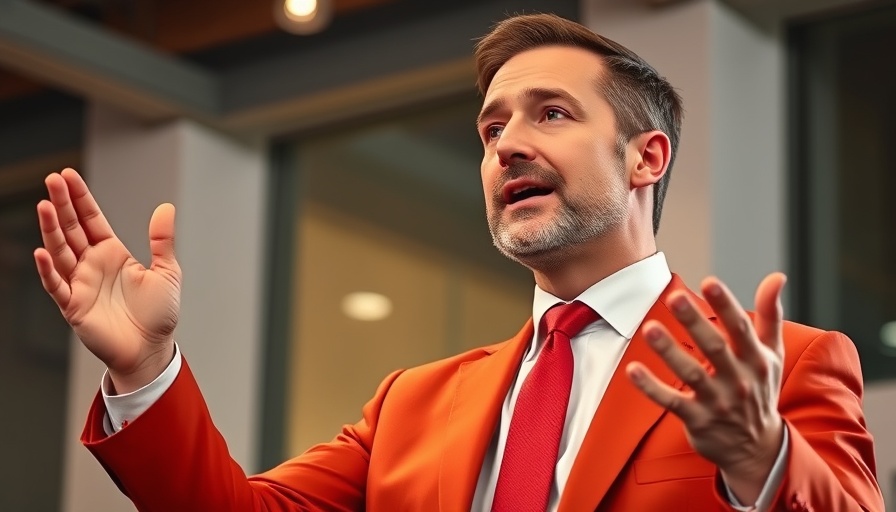 Male speaker discusses no-bid contracts in a public speech.