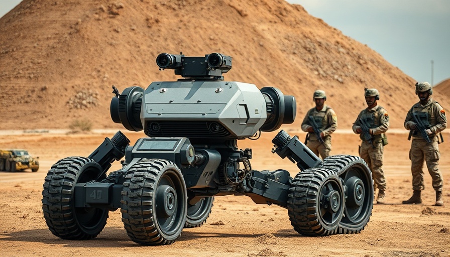 Robotics warfare training with Ukrainian soldiers and robotic vehicle.