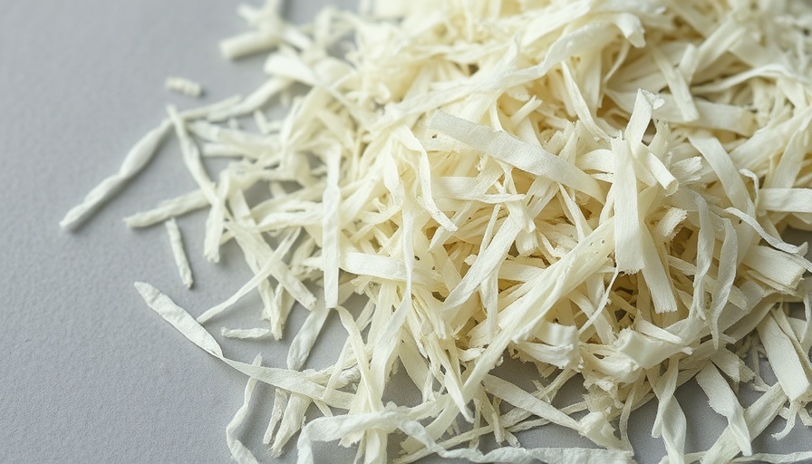 Biodegradable material resembling plastic on neutral background.