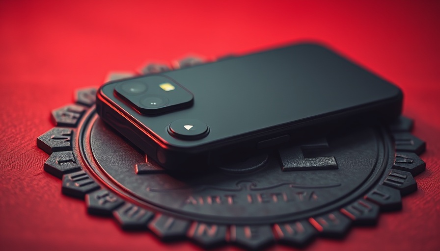 Smartphone on ICE badge symbolizing ICE spyware surveillance.