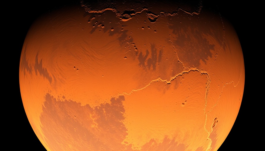 High-resolution image of Mars showcasing surface details.