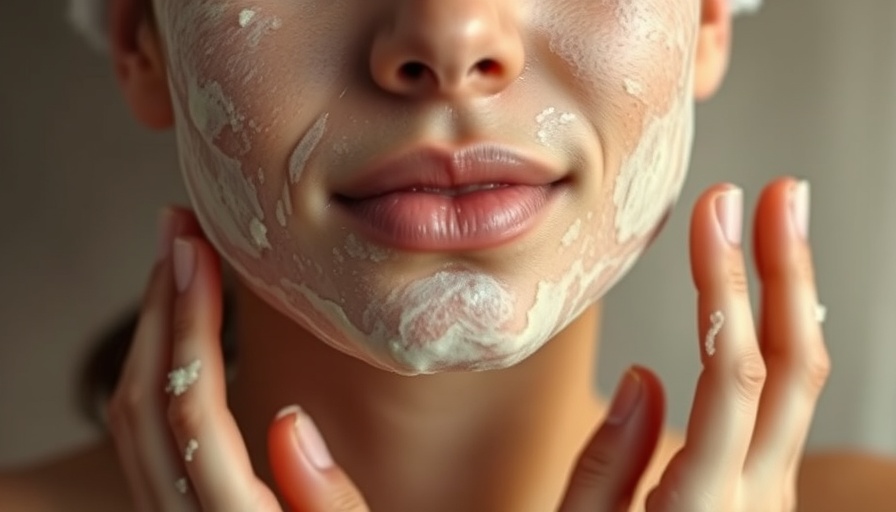 Exfoliation scrub on skin before hair removal.