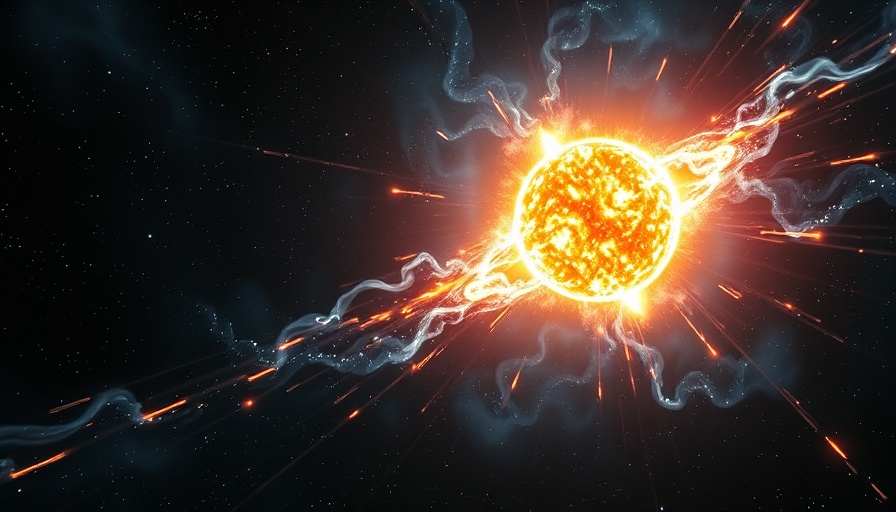 A hungry star eating its cosmic twin in deep space.
