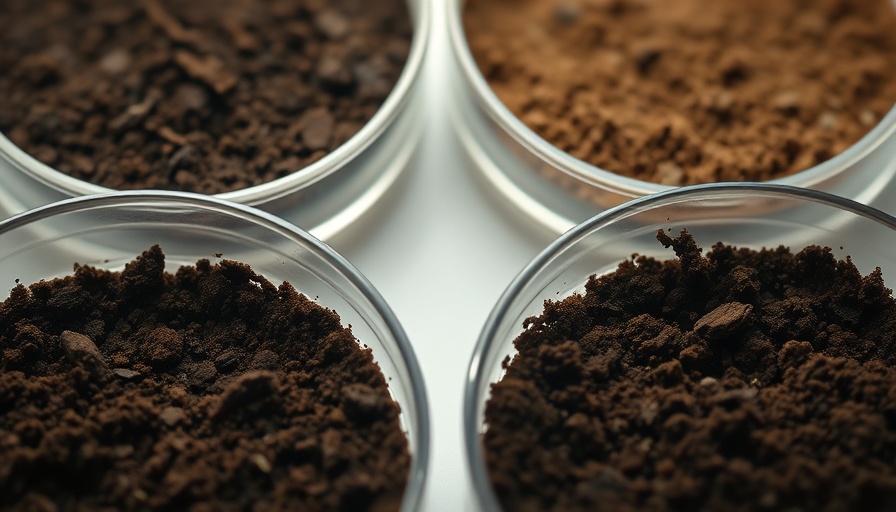 Soil samples in petri dishes, exploring new bacteria and potential antibiotics.